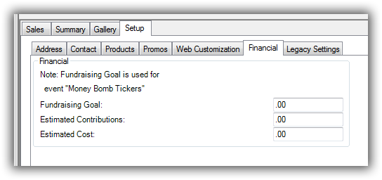 Setup - Financial