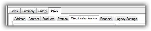 Setup - Web Customization